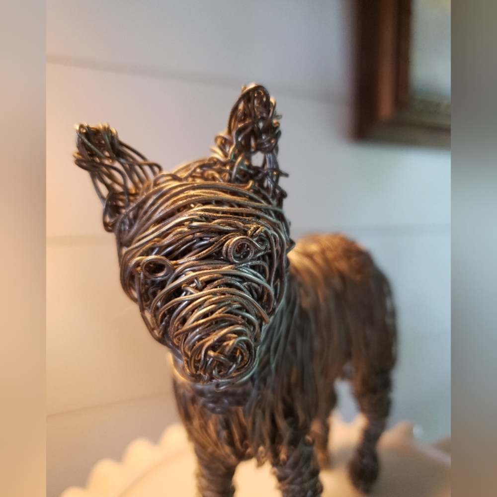 Wire Art of German Shepherd Dog, Vintage, artist unknown - Picture 9 of 14